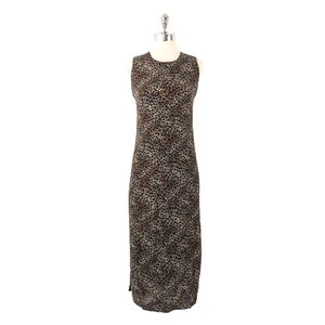 vintage 00's animal print midi dress